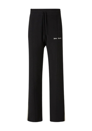 Palm Angels logo-embroidered knitted trousers - Black