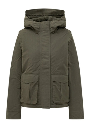 K-Way Ideler press-stud fastening hooded jacket - Green