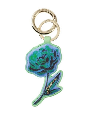 GANNI Flower keyring - Blue