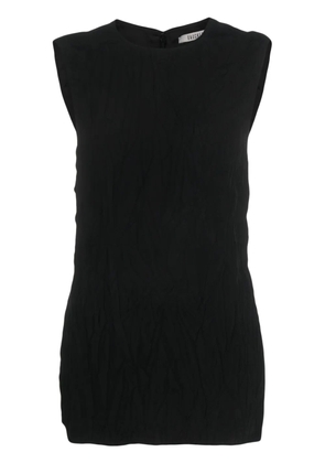 Gauchère crinkled-finish open-back top - Black