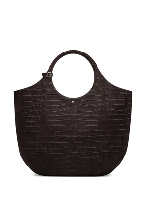 Courrèges large Holy crocodile-effect tote bag - Brown