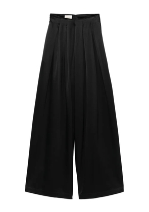 Danamé pleated satin trousers - Black