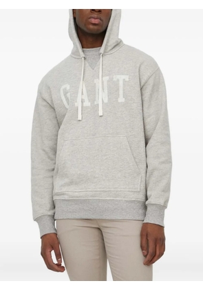 Gant logo-print hoodie - Grey