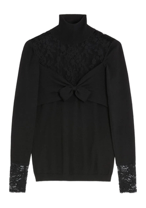 Valentino Garavani lace-panelled top - Black