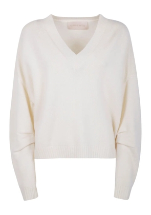 Circus Hotel V-neck wool jumper - Neutrals