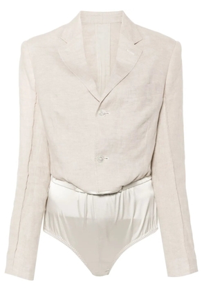 BETTTER x Zegna blazer-style bodysuit - Neutrals