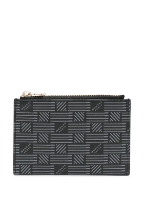 Moreau logo-stamp leather wallet - Black