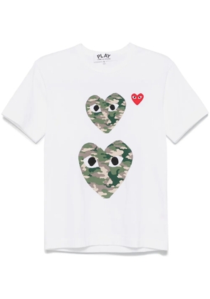 Comme Des Garçons Play heart-patch T-shirt - White