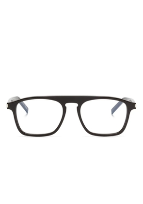 Saint Laurent Eyewear pilot-frame glasses - Brown