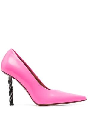 VETEMENTS drill-heel leather pumps - Pink