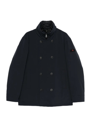 Peuterey double-breasted high-neck coat - Blue