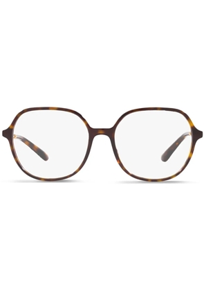 Dolce & Gabbana Eyewear logo-plaque glasses - Brown