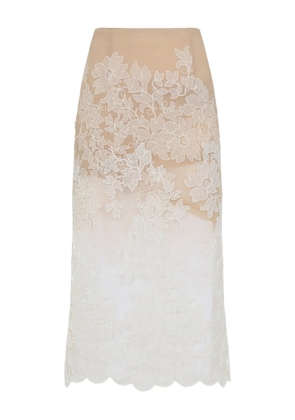 Ermanno Scervino floral-lace skirt - White
