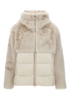 Blauer faux fur quilted jacket - Neutrals
