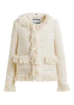 Essentiel Antwerp fringe tweed jacket - Neutrals