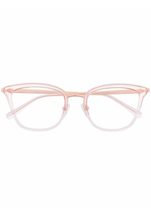 Michael Kors round clear-frame glasses - Pink