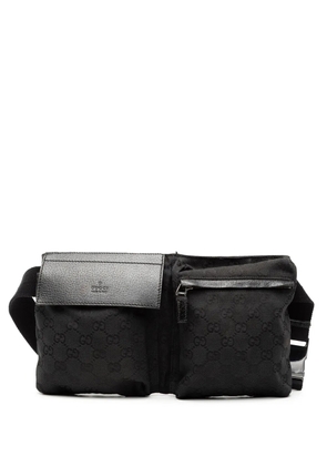 Gucci Pre-Owned 2000-2015 GG Canvas Double Pocket belt bag - Black