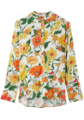 Stella McCartney Lady Garden-print collarless shirt - Yellow