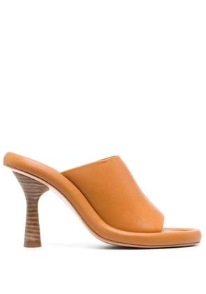 Paloma Barceló 110mm leather open-toe sandals - Yellow