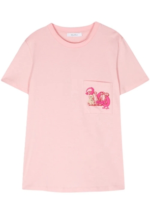 Max Mara monogram-print cotton T-shirt - Pink