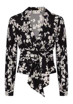 Elisabetta Franchi floral-print blouse - Black