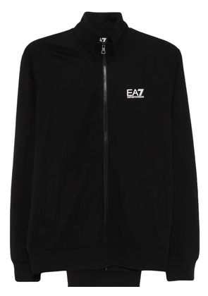 Ea7 Emporio Armani zip-up tracksuit set - Black