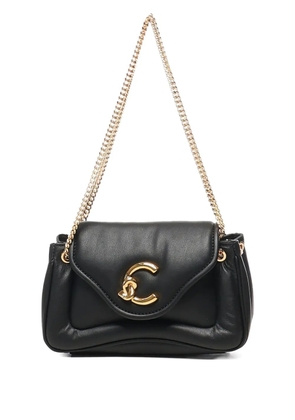 Coccinelle logo-plaque chain shoulder bag - Black