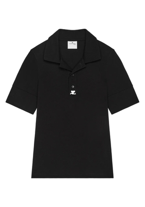 Courrèges logo polo shirt - Black