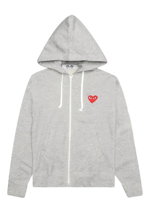 Comme Des Garçons Play heart-appliqué cotton hoodie - Grey
