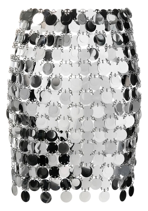 Rabanne circular-discs mini skirt - Silver