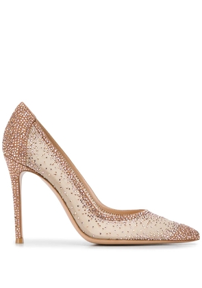 Gianvito Rossi Rania 105mm rhinestone pumps - Pink