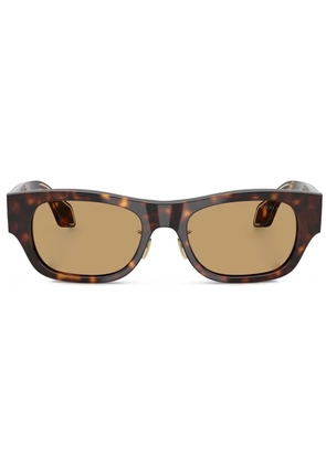 Giorgio Armani rectangle-frame sunglasses - Brown