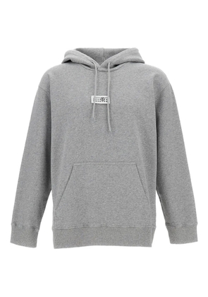 MM6 Maison Margiela front-pocket ribbed-trim hoodie - Grey