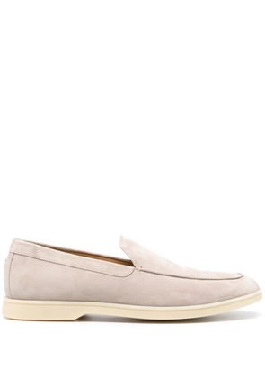 Henderson Baracco logo-embroidered suede loafers - Neutrals