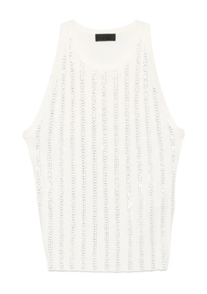 LIU JO rhinestone-embellished sleeveless top - Neutrals