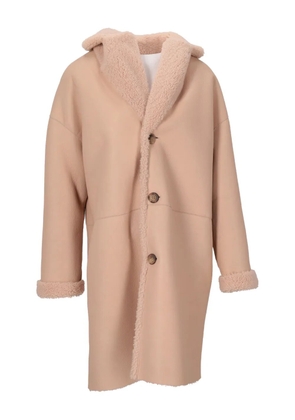 LA ROSE buttoned coat - Neutrals