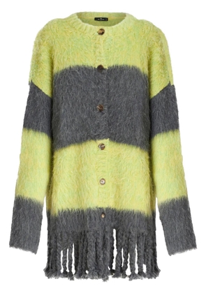 ETRO striped brushed cardi-coat - Grey