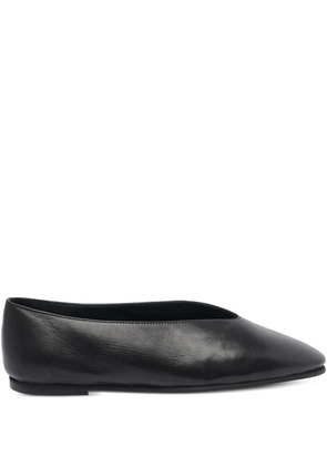 POEVE leather ballet flats - Black