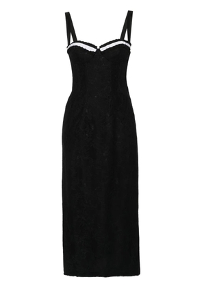 Moschino floral-lace midi dress - Black