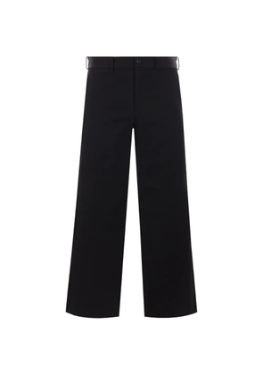 Black Comme Des Garçons straight-leg cropped trousers