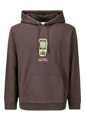 Gramicci graphic-print hoodie - Brown