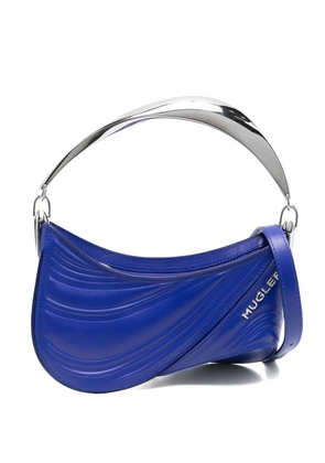 Mugler small Spiral Curve 01 embossed tote bag - Blue