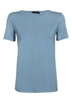 Weekend Max Mara ribbed-neckline moth-logo T-shirt - Blue