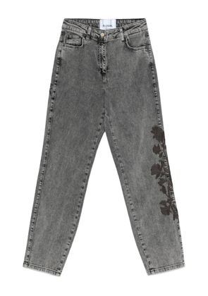 Blugirl embroidered floral jeans - Grey