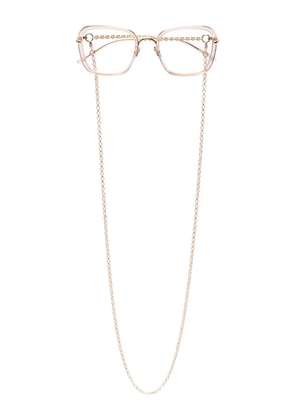 Pomellato Eyewear square-frame chain-link optical glasses - Pink