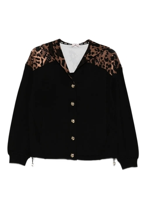 LIU JO leopard-print button cardigan - Black
