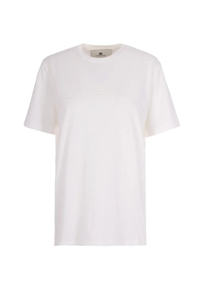 Elisabetta Franchi logo-embossed T-shirt - White