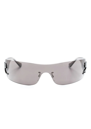Courrèges logo-hinge shield sunglasses - Grey