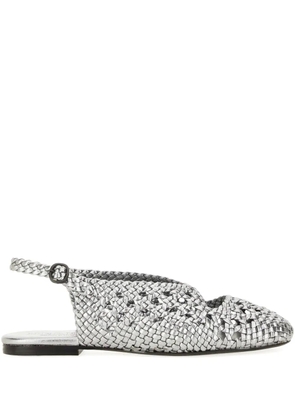 Hereu woven strap ballet flats - Silver