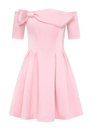 Rebecca Vallance Aymee bow-detail pleated mini dress - Pink